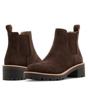 BLONDO NIB Short Boots Mayes Chelsea Java Brown Suede Waterproof (11)